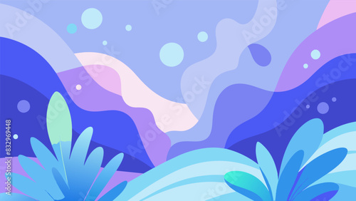 Whispers of lavender and light blues blend together to create a soft soothing background while pops of bold colors illustrate the strength and. Vector illustration