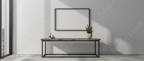 small photo blank frame in a interior design architecture home