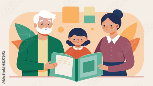 The journal was more than just words and pictures it was a tangible connection to their grandparent allowing their voice and spirit to live on for. Vector illustration