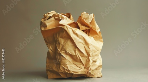 A paper bag, crumpled and discarded, serves as a poignant reminder of society's need for sustainable alternatives.