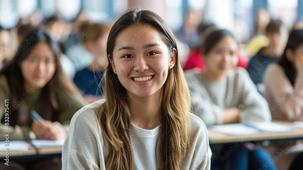 大学の授業を受けるアジア人女性01 大学の授業を受けるアジア人女性01