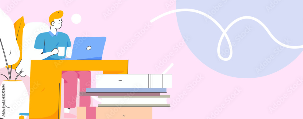 Flat vector illustration of business people operating work scene
Flat vector illustration of business people operating work scene