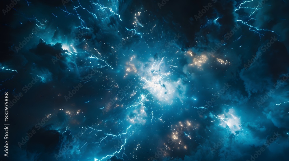 fireworks in the night sky. fireworks in the night sky.