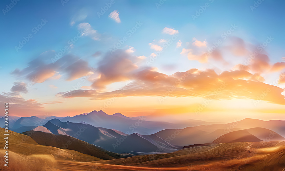sunset over the mountains sky and sun sunset over the mountains sky and sun