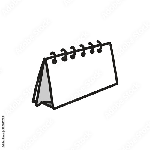 Simple blank desk calendar doodle