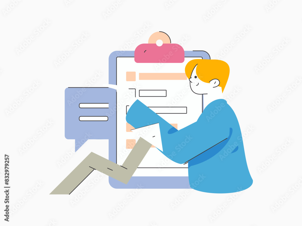 Flat vector illustration of business people operating work scene
Flat vector illustration of business people operating work scene