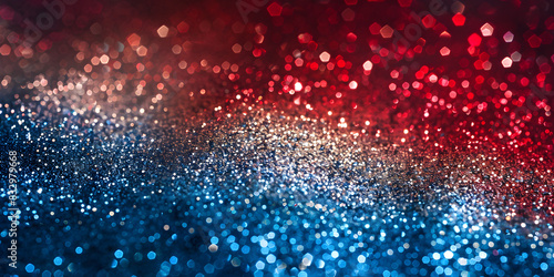 Abstract patriotic red, white and blue glitter sparkle background for voting, memorial, labor day, and election.