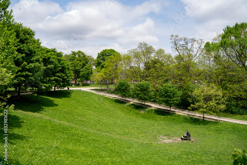 Canvas Print View of Trinity Bellwoods Park in spring