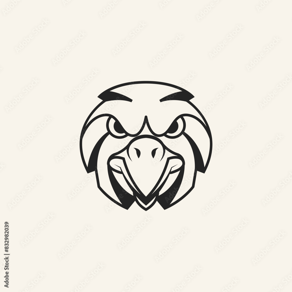 eagle bird head mascot logo design illustration eagle bird head mascot logo design illustration