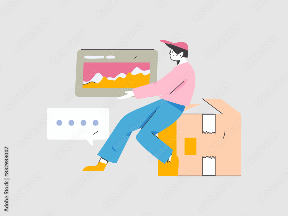 Flat vector illustration of business people operating work scene
Flat vector illustration of business people operating work scene