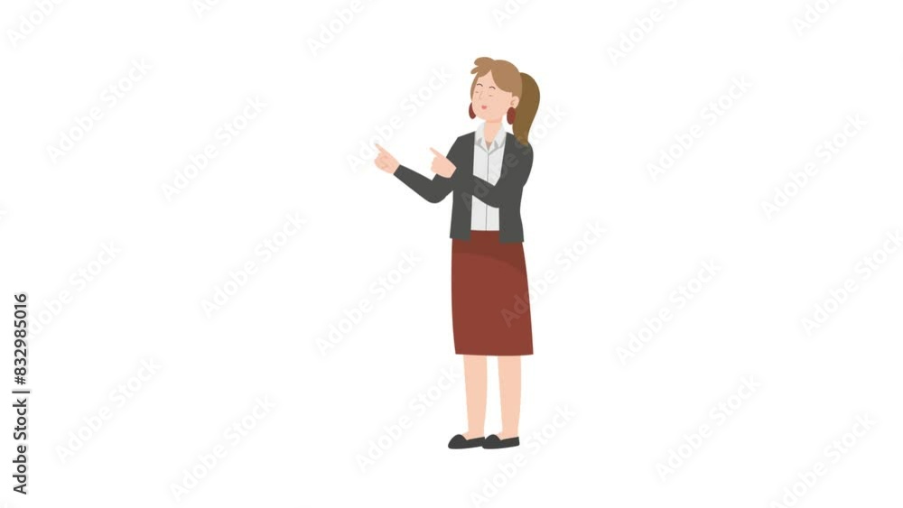 Woman Pointing Left Woman Pointing Left
