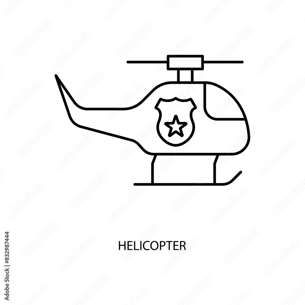 helicopter concept line icon. Simple element illustration. helicopter concept outline symbol design. helicopter concept line icon. Simple element illustration. helicopter concept outline symbol design.