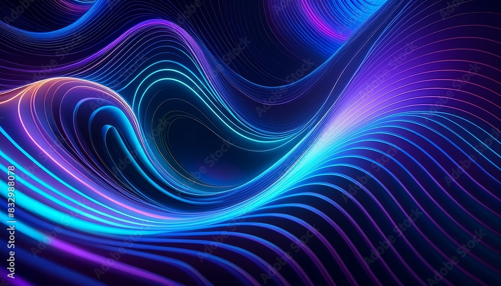 Smooth, flowing lines transitioning through a spectrum of blues and purples. Smooth, flowing lines transitioning through a spectrum of blues and purples.