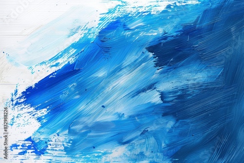 Blue brushstrokes background - generative ai