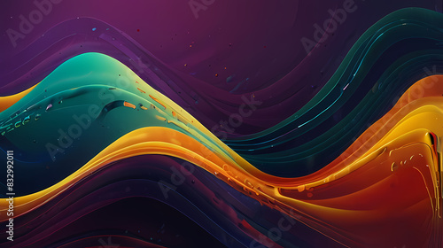 Abstract background with fluid motion and dynamic line theme