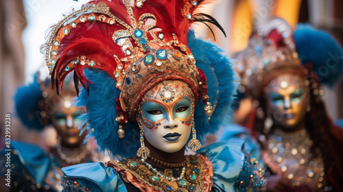 Venice Carnival with Traditional Nigerian Agbada