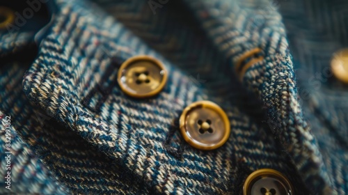 Close up of buttons on a shirt