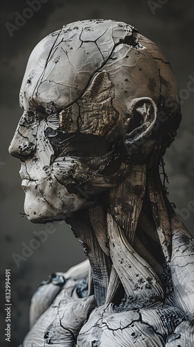 Unsettling Chimeric Form with Unnatural Anatomical Proportions in Moody Chiaroscuro Expressionist Style Against Desolate Post-Apocalyptic Backdrop
