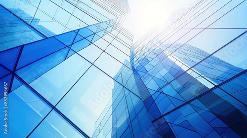 Wallpaper Mural Blue abstract office building Torontodigital.ca