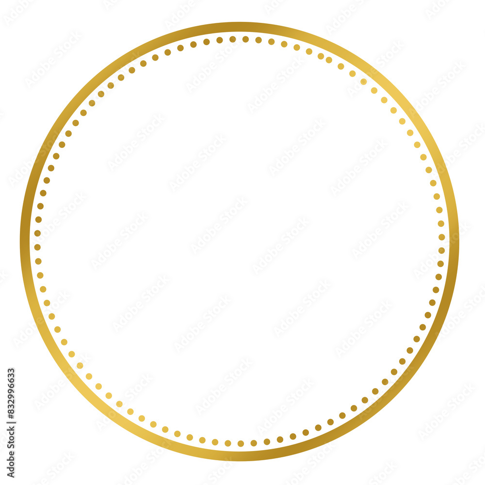 Gold circle frame. Gold circle frame.