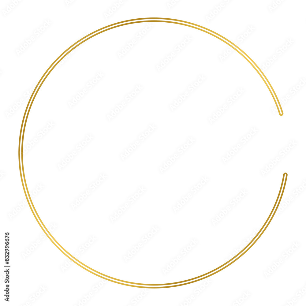 Gold circle frame. Gold circle frame.