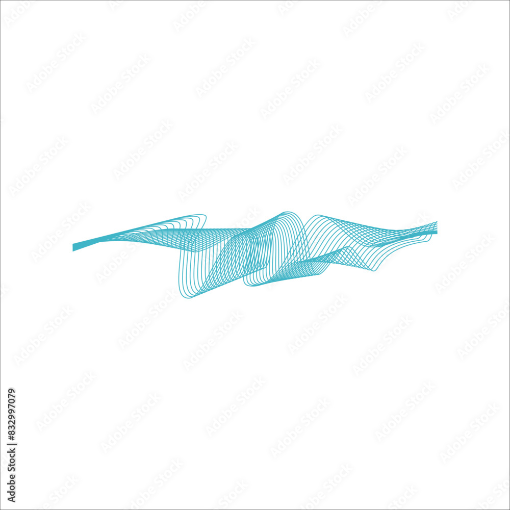 Abstract wave line vector element Abstract wave line vector element