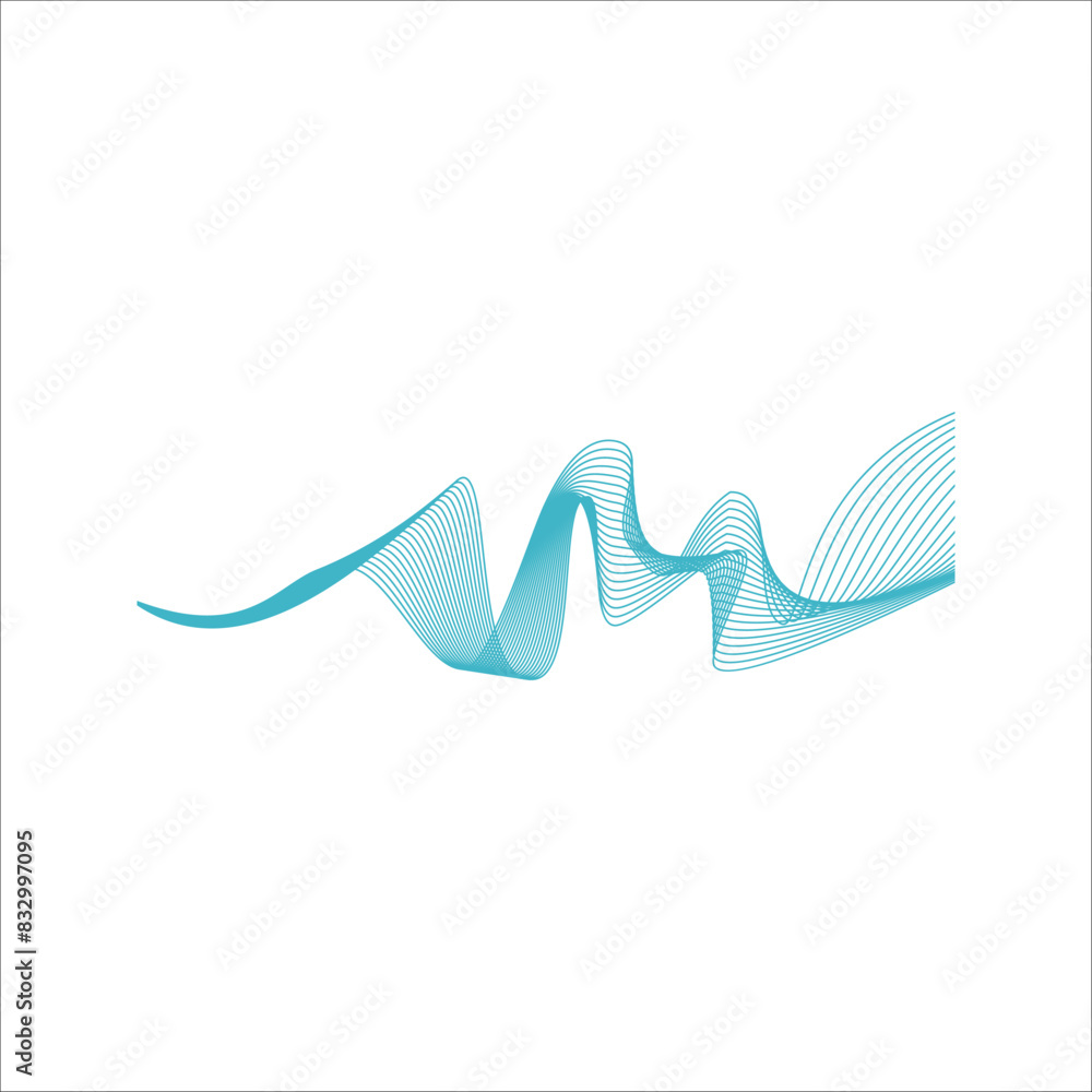 Abstract wave line vector element Abstract wave line vector element