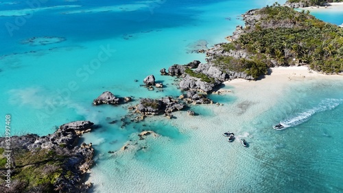 Photos Hamilton, Bermuda - March 28, 2024: These pictures were taken using a dji 4 mini pro while on a boating excursion in the Ely's Harbor region of Hamilton Bermuda