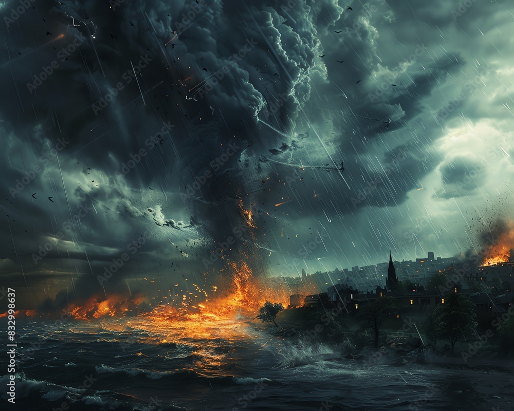 Unleash the Elements Generate Stunning Images Depicting Heavy Rain and Violent Winds Destroying Earth Unleash the Elements Generate Stunning Images Depicting Heavy Rain and Violent Winds Destroying Earth