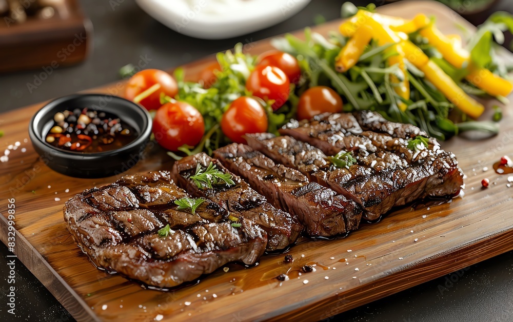 Experience the Sizzle HighResolution Picture of Crispy Grilled Beef Steak Experience the Sizzle HighResolution Picture of Crispy Grilled Beef Steak