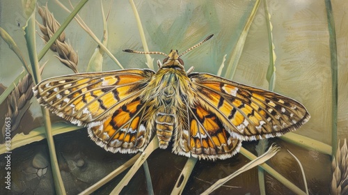 Female Chequered Skipper Butterfly photo
