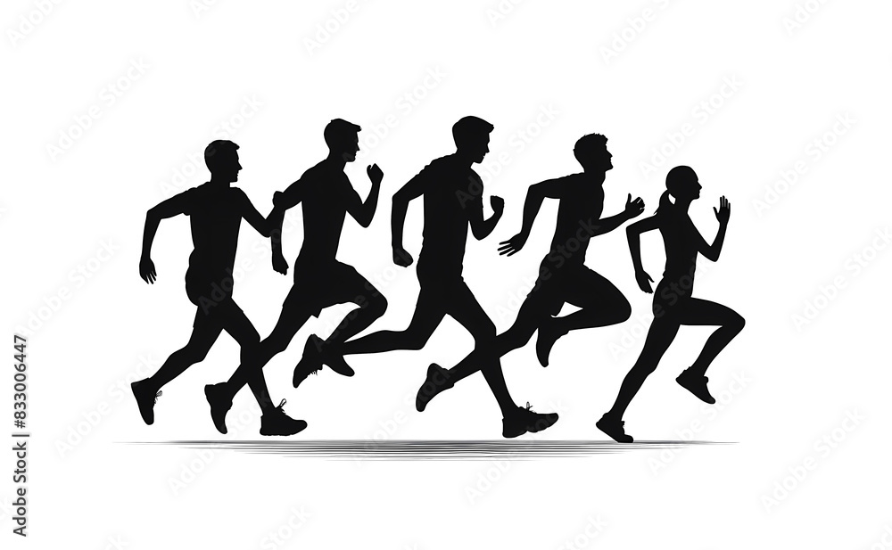 ランニング、シルエット、イラスト素材|Running silhouette illustration. ランニング、シルエット、イラスト素材|Running silhouette illustration.