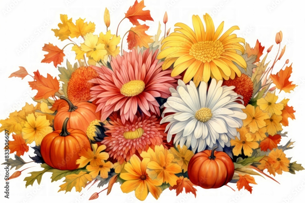 Autumn flowers - Generative AI Autumn flowers - Generative AI