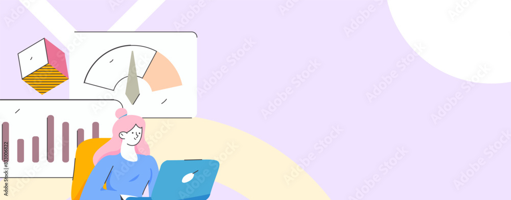 Flat vector illustration of business people operating work scene
Flat vector illustration of business people operating work scene