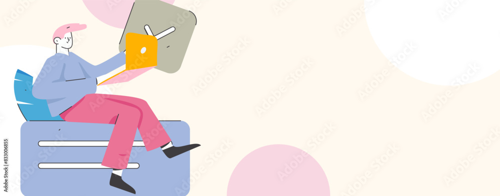 Flat vector illustration of business people operating work scene
Flat vector illustration of business people operating work scene
