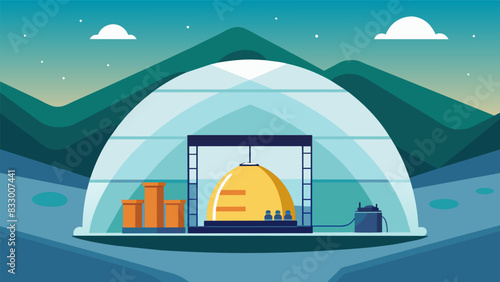 Despite being out of sight the storage facility within the salt dome is constantly monitored and maintained by a dedicated team to ensure the safe and. Vector illustration