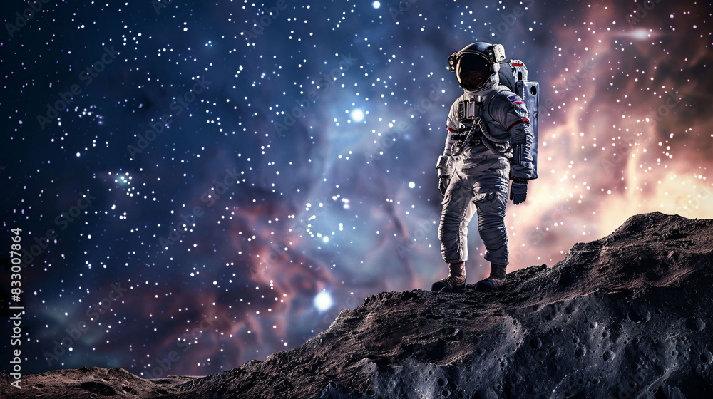 sad astronaut standing alone on planet mars with space galaxy background sad astronaut standing alone on planet mars with space galaxy background