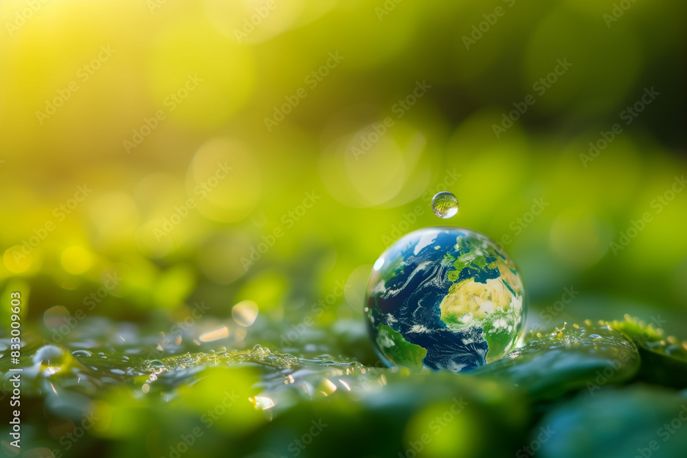 Conservation Concept Planet in a Water Droplet.
Conservation Concept Planet in a Water Droplet.