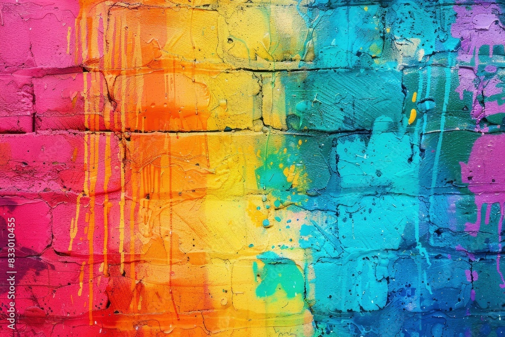 Colorful abstract wall background - generative ai Colorful abstract wall background - generative ai