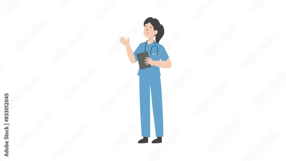 Female Doctor holding file Female Doctor holding file