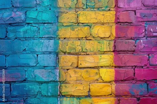 Colorful abstract wall background - generative ai