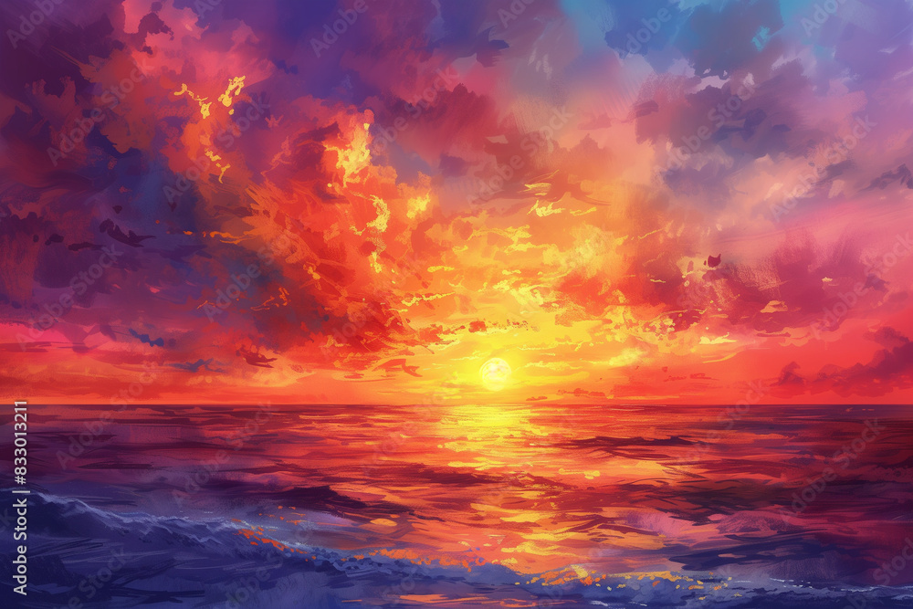 Obraz premium sunset over the sea