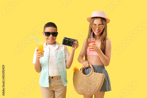 Cute little children in sun...