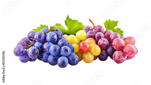 Wallpaper Mural Bunch of colorful grape isolated on a transparent background, PNG, Ai Torontodigital.ca