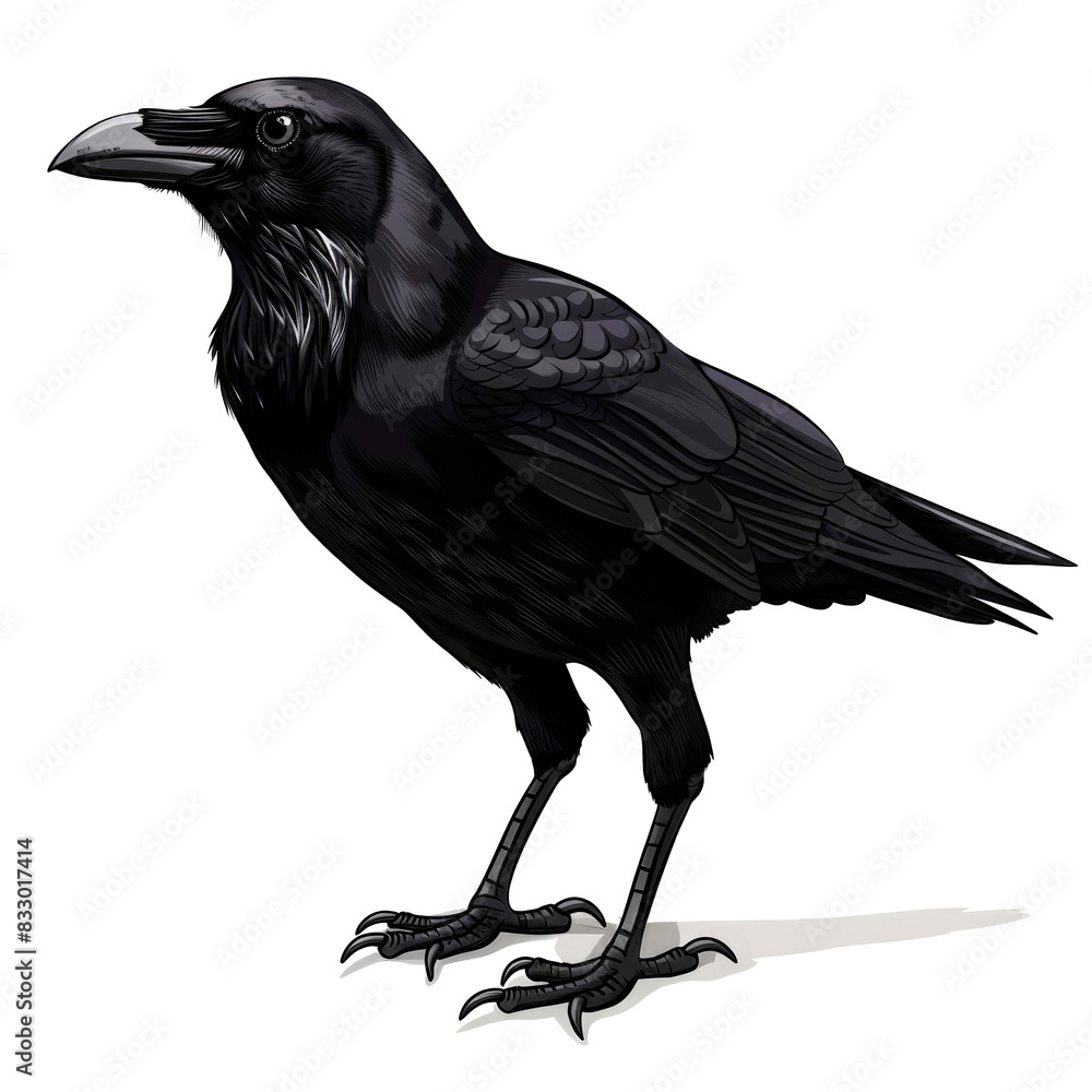 Fototapeta premium illustration art of crow
