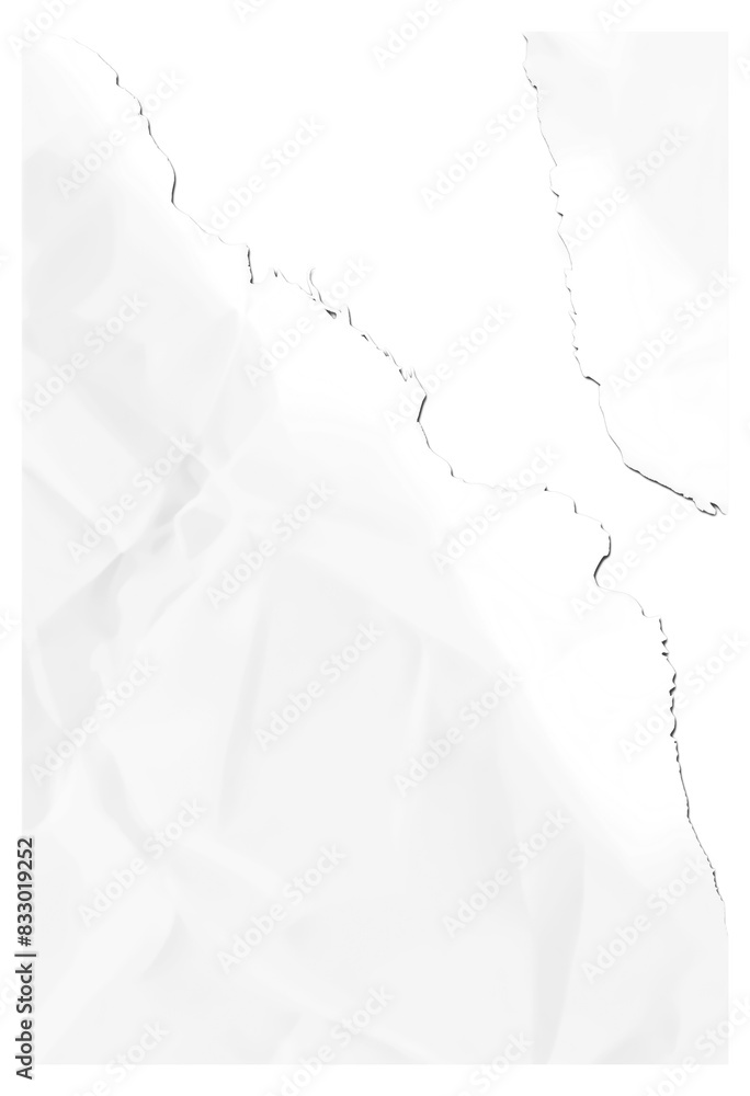 Torn piece of white paper texture isolated on transparent background ...