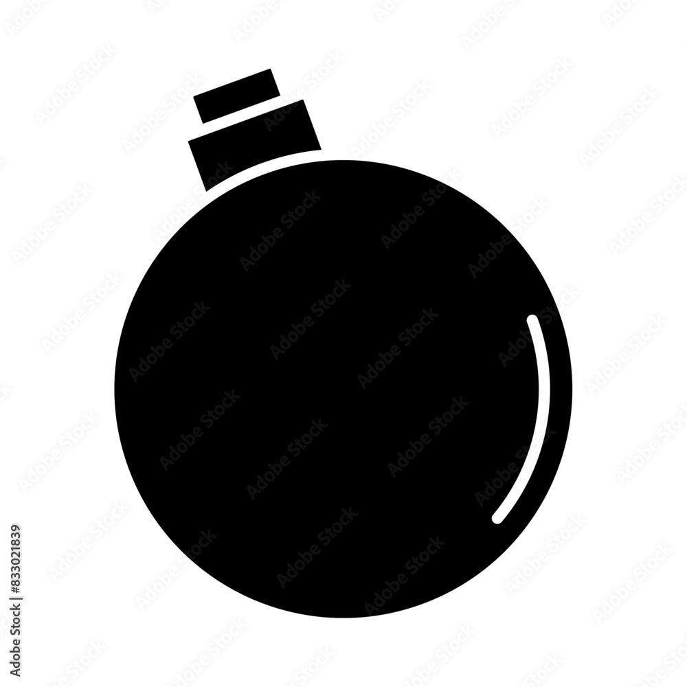 bomb ball icon, silhouette vector isolated on white background. simple and modern design bomb ball icon, silhouette vector isolated on white background. simple and modern design