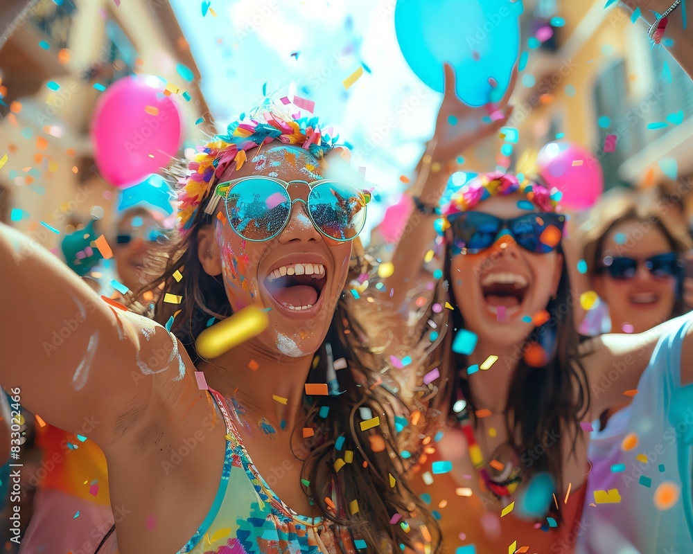 8K quality shot of friends celebrating at a lively festival, colorful and joyful atmosphere, photorealistic details, highdefinition resolution 8K quality shot of friends celebrating at a lively festival, colorful and joyful atmosphere, photorealistic details, highdefinition resolution