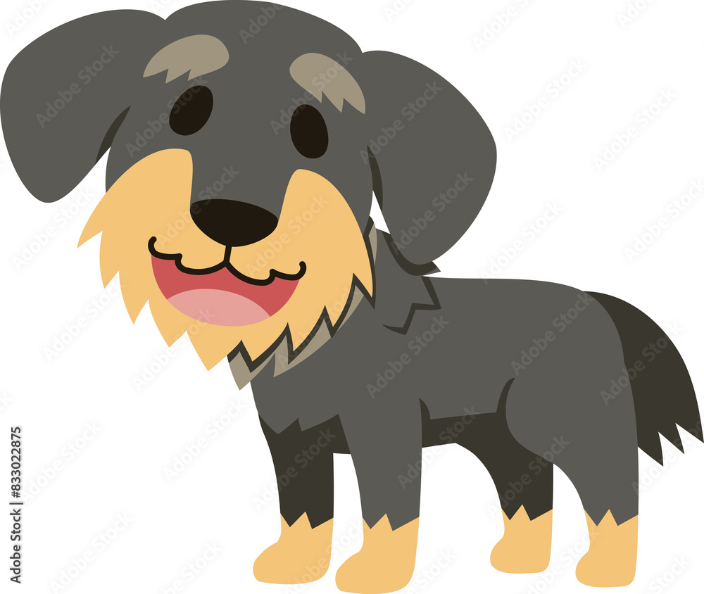 Cartoon character smiling dog for design. Cartoon character smiling dog for design.
