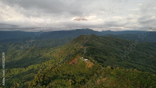 Aerial View of the Mount Kinabalu National Park, Sabah